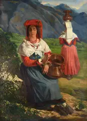 Water carriers by Francesco Netti, Signature lower right. Bibliography:, offered Apr 2025