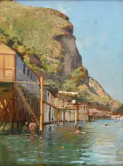 The Baths of Castellammare by Alceste Campriani, 1893, Signature and date lower left. Bibliography:, offered Apr 2025