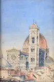 Odoardo Borrani, Cathedral, 1871, Signature and date lower left.
