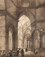 Interior of the Cathedral by Odoardo Borrani, offered Apr 2025