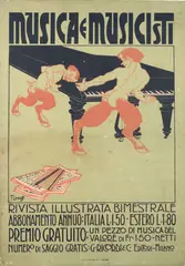 Franz Laskoff, Musica e musicisti, Locandina originale della rivista di Ricordi Editori MIlano