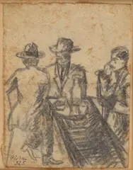 Al caffè by Ottone Rosai, 1925, offered Feb 2025
