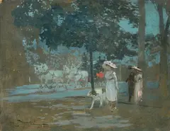 Amédée-Julien Marcel-Clément, Passeggiata in giardino, 1911