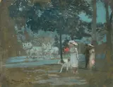 Amédée-Julien Marcel-Clément, Passeggiata in giardino, 1911