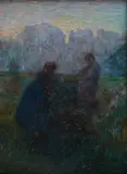 Gaetano Previati, Contadini al lavoro alle falde delle Dolomiti