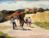 Contadini con cavallo by Carlo Domenici, offered Feb 2025