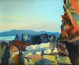 Dino Caponi, Paesaggio con scogliera
