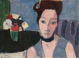 Aldo Salvadori, Ritratto di donna con vaso di fiori
