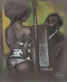Fausto Maria Liberatore, Nello studio del pittore