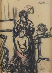 Luigi Bartolini, Anita e Luciana, 1956