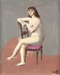 Alberto Salietti, Nudo seduto, 1940
