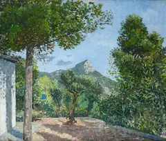 Giovanni Colacicchi, Landscape, Signature lower right.