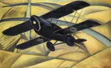 Manlio Guberti - Elfrich, Composition with airplane, 1941