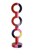 Alessandro Guerriero, Totem, 2004, Unique piece. Polychrome wooden sculpture in the shape of a totem.