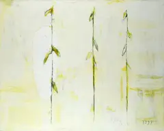 The dried flowers by Piero Pizzi Cannella, 1997, Title and date lower right. On the back: signature and date. Authentication by the author on photo, offered Dec 2024