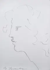 Cy Twombly, Face (male portrait), 1965