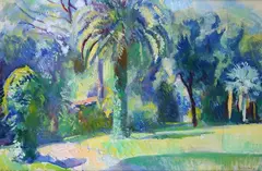 Paesaggio con palme by Edoardo Gordigiani, 1991, offered Dec 2024