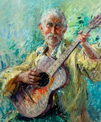Clemente Tafuri, Vecchio con chitarra