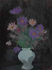 Flowers by Guido Peyron, 1955, Signature and date lower right., offered Oct 2024