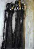 Paola Romano, Masks, 2007, On the reverse: signature