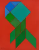 Achille Perilli, Abrupt break, 2006, Signature and date lower left. On the reverse: signature