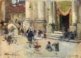 Alphons Hollaender, On the churchyard