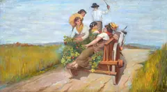 Egisto Ferroni, Back from the fields, 1885