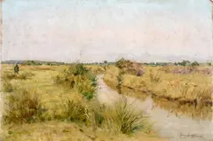 Maremma landscape by Angiolo Tommasi, Signature lower right., offered Oct 2024
