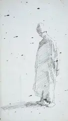 Domenico Morelli, Figure, On the back: in pencil "Morelli Domenico"