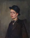 Luigi Nono, Portrait of a young man, Signature lower right.
