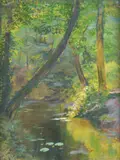 Eugenio Gignous, Stream in the woods