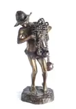 Achille D’Orsi, Water carrier, Bronze sculpture. Signature and stamp at the base.