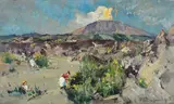 Giuseppe Casciaro, Landscape with Vesuvius in the background