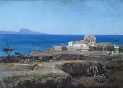 Portici Landscape by Federico Rossano, Signature lower right., offered Oct 2024