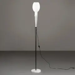 Gianfranco Frattini, Stilux, Stilux FLOOR LAMP LAMPADA DA TERRA in metallo e vetro Produzione Stilux