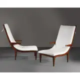 a Erik Gunnar Asplund, A Couple Of Armchairs, WOODEN STRUCTURE