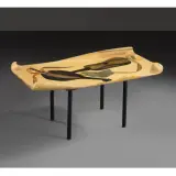 Wood And Metal Low Table Tavolo Basso by Aldo Tura, in legno, offered Jul 2026