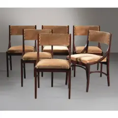 Ico Parisi, Six, WOODEN CHAIRS