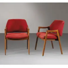 Ico Parisi, Two Armchairs, WOODEN STRUCTURE