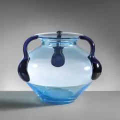 Carlo Moretti, Light Blue Glass Vase Vaso