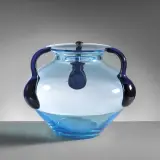 Carlo Moretti, Light Blue Glass Vase Vaso