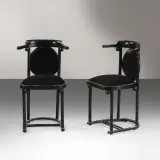 Josef Hoffmann, Two Black Lacquered