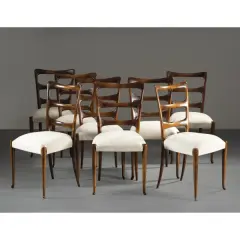 Paolo Buffa, Eight Chairs Otto Sedie, in legno