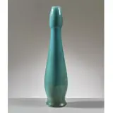 Galileo Chini, Green Ceramic Vase Vaso