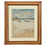Sergio Scatizzi, Paesaggio di mare, oil on board