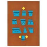 Bruno Munari, Untitled 1991, collage on cardboard