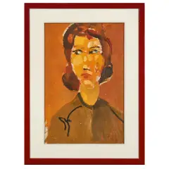 Antonio Vangelli, Portrait, tempera on canvas