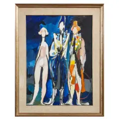 Antonio Vangelli, Figures, oil on canvas