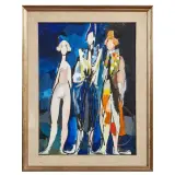 Antonio Vangelli, Figures, oil on canvas