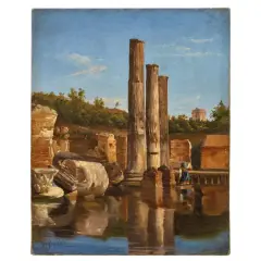 Consalvo Carelli, View Of The Temple Of Serapis In Pozzuoli